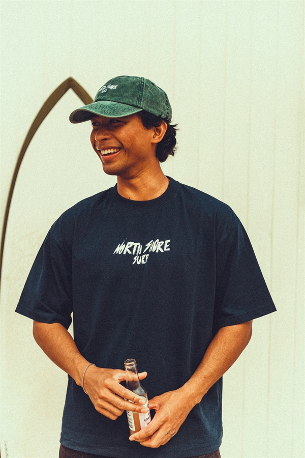 North Shore Surf - Box T-Shirt “NSS Grafitti” - Heather Blue